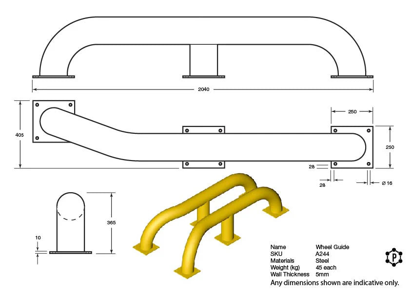 R244 Radführung (2070 x 600 x 365 mm)