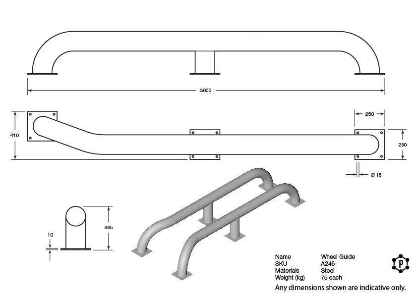 R246 Radführung (3000 x 600 x 365 mm)