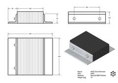 R025 Anfahrpuffer (300 x 250 x 100 mm)