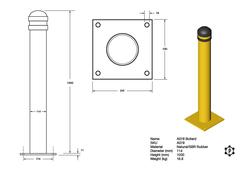 R078 Poller (114 x 1000 mm)