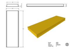 R039 Frontplatte (750 x 250 x 50 mm)