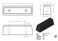 R180 LKW-Stoßstange (360 x 110 x 115 mm)