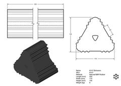 R147 Flugzeug-Unterlegkeil (170 x 155 x 333 mm)