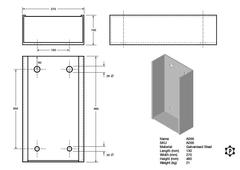 R055 Rückplatte (470 x 270 x 120 mm