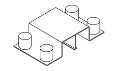 R240 Stahlbrücke Modulare Schlauch-/Kabelrampe (360 x 400 x 175 mm)