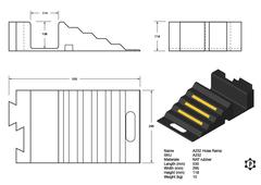 R232 Schlauchrampenkeil (535 x 295 x 118 mm)