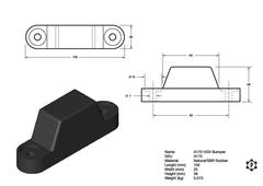 R170 LKW-Stoßstange (105 x 25 x 38 mm)