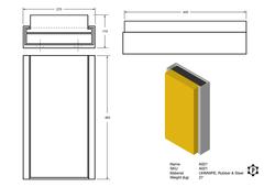 R021 Anfahrpuffer (450 x 275 x 110 mm)