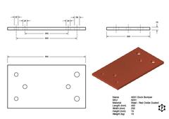 R051 Rückplatte (450 x 250 x 15 mm)