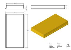 R038 Frontplatte (450 x 250 x 50 mm)