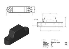 R171 LKW-Stoßstange (110 x 25 x 42 mm)