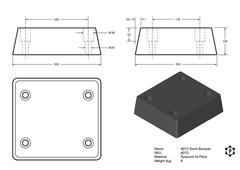 R012 Anfahrpuffer (330 x 305 x 100 mm)