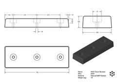 R007 Anfahrpuffer (750 x 250 x 100 mm)