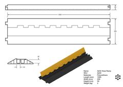 R222 Schlauchschutzrampe (250 x 50 x 1000 mm)