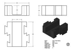 R231 Modulare Schlauchrampe (290 x 295 x 118 mm)