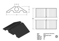 R218 Kabel- und Schlauchschutzrampen (100 x 30 x 9000 mm)