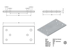 R053 Rückplatte (450 x 250 x 15 mm)