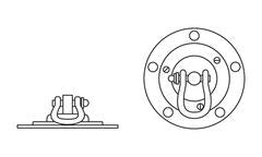 R158 Schwenk-Zurrring (150 mm)