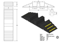 R235 2-Kanal-Schlauch- und Kabelrampe (980 x 290 x 135 mm)