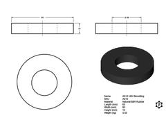 R316-Formteil (60 Außendurchmesser x 28,5 Innendurchmesser x 10 mm)