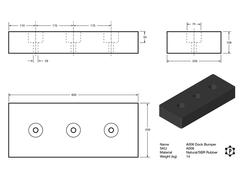 R006 Anfahrpuffer (600 x 250 x 108 mm)