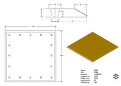 R084 Anhängerplatte (1000 x 1000 x 20 mm)