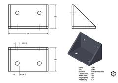 R061 Halterung (250 x 150 x 150 mm)