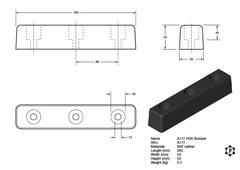 R177 LKW-Stoßstange (247 x 50 x 50 mm)