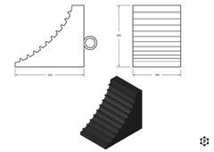 R142 Fahrzeug Unterlegkeile (230 x 160 x 205 mm)