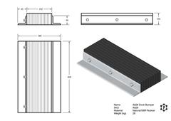 R026 Anfahrpuffer (600 x 250 x 100 mm)