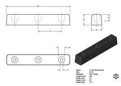 R179 LKW-Stoßstange (302 x 50 x 50 mm)