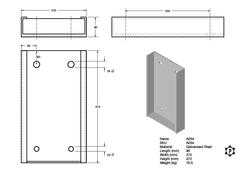 R054 Rückplatte (470 x 270 x 80 mm)